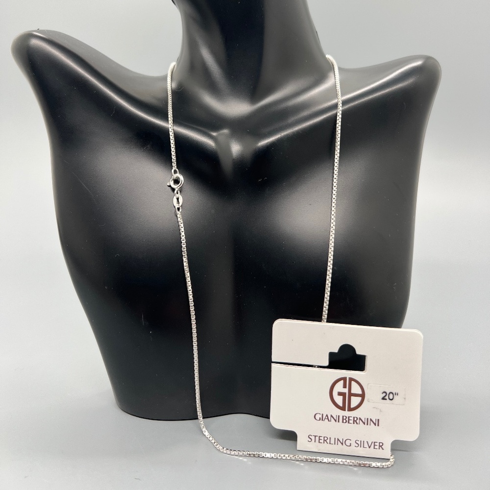 Giani Bernini Sterling Silver Box Chain Necklace 20”